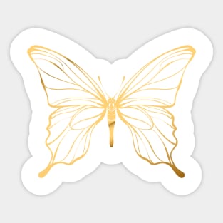 Gold Butterfly Sticker